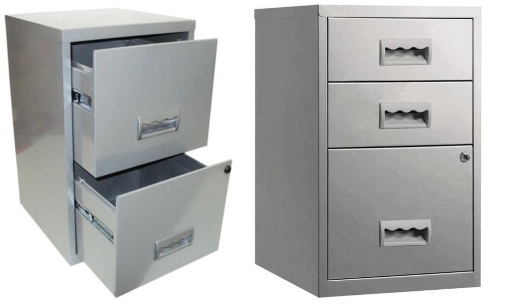 Pierre Henry 2 3 Drawer A4 Home Office Metal Filing